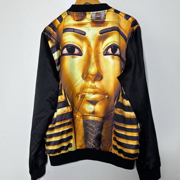 Hudson Egyptian black and gold Satin Jacket Size XL - Picture 2 of 4